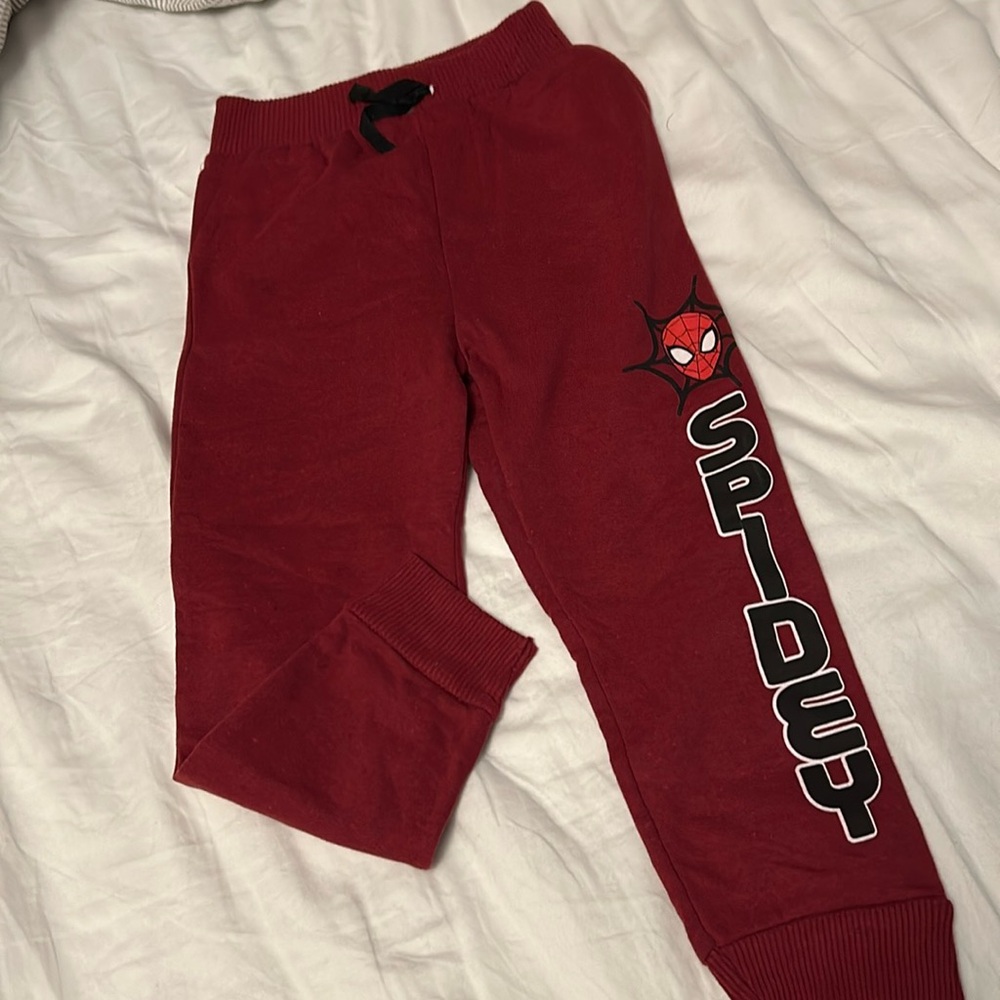 Marvel spidey red sweatpants